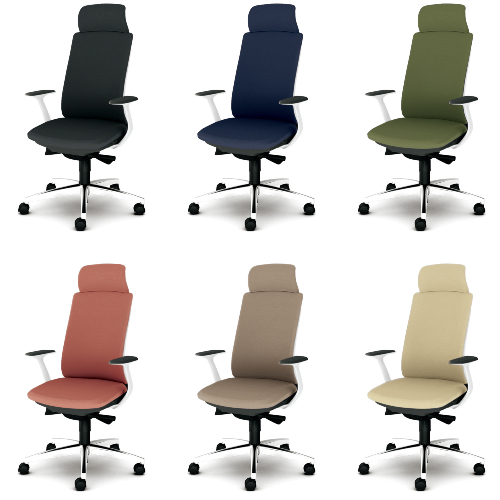 PLUS プラス ベネスチェア BeneS バイカラーフレーム エクストラハイバック 固定肘 アルミ脚 KB-BN515SL