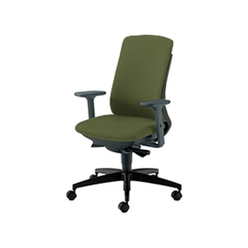 プラス ベネスチェア(BeneS) ダークグレーフレーム ハイバック アジャスト肘 樹脂脚 KD-BN31SL