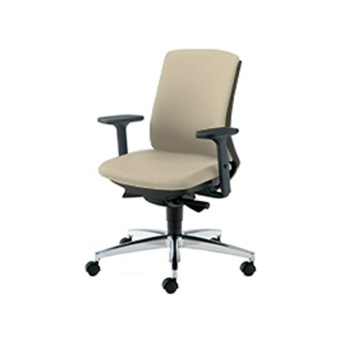 プラス ベネスチェア(BeneS) ダークグレーフレーム ローバック アジャスト肘 アルミ脚 KD-BN33SL