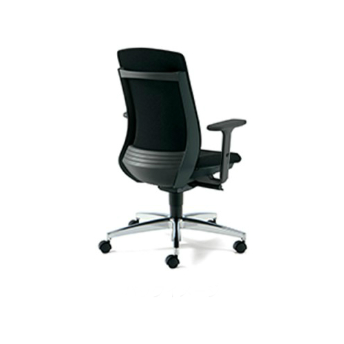 プラス ベネスチェア(BeneS) ダークグレーフレーム ハイバック アジャスト肘 アルミ脚 KD-BN34SL