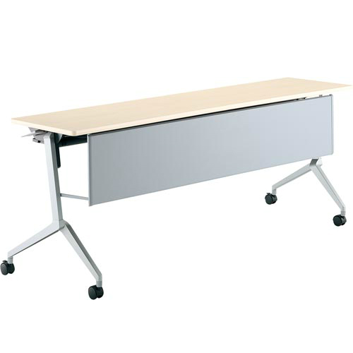 コクヨ ミーティングテーブル リーフライン Leafline フラップテーブル パネル付きタイプ 棚付き W1800 D450 H720mm Kt Ps1200pawn3 Kt Ps1200m10n