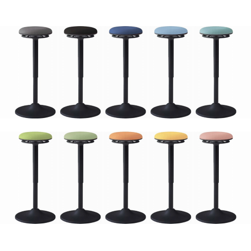 オカムラ ミーティングチェア ピルエットチェア pirouetto スイング脚 スツール ブラックシェル ビニールレザー L122EA-P