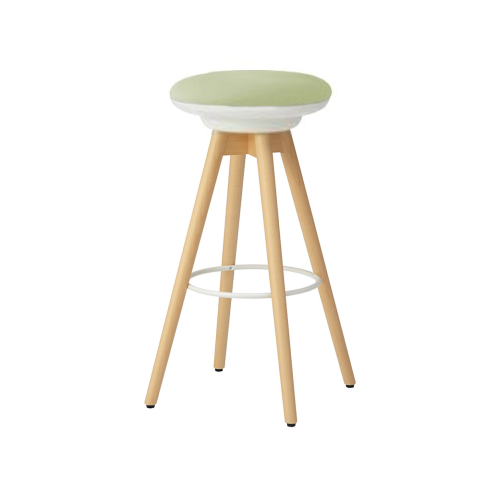 【展示品】オカムラ　ピルエット　木脚　背付　ベージュ　ホワイトシェル オカムラ(okamura) ミーティングチェア ピルエットチェア