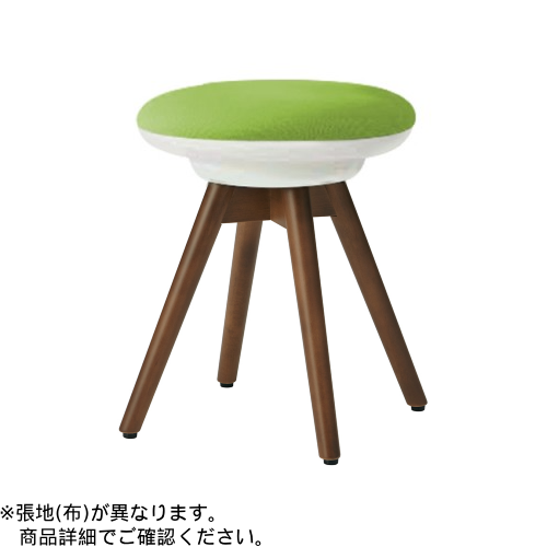 オカムラ ミーティングチェア ピルエットチェア 木脚スツール(ダーク脚) ホワイトシェル 布張 インターロック L122LW-FXW
