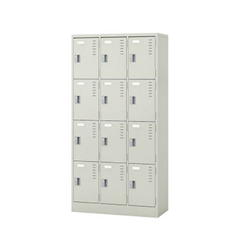 ナイキ LKロッカー 12人用ロッカー 内筒交換錠タイプ W900×D400×H1790 LK12C-AW/LK12C-W