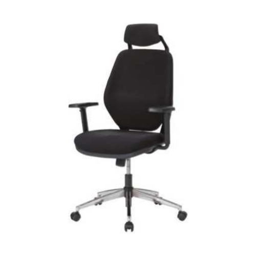 井上金庫 LUX/Office ｃhair 肘付 スチールメッキ脚 LAX-39M＋MT01＋LUX-H