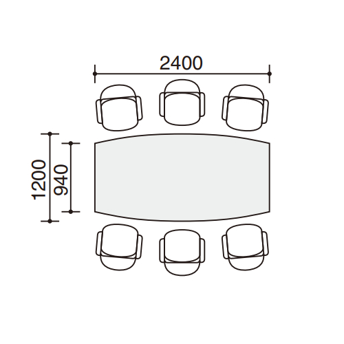 コクヨ ミーティング用テーブル MT-70シリーズ MT-76 MT-W76 サイズ