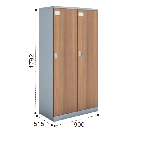 コクヨ シーフォートロッカー 2人用ロッカー 扉W450 木目扉タイプ ダイヤル錠 NLK-D245E2
