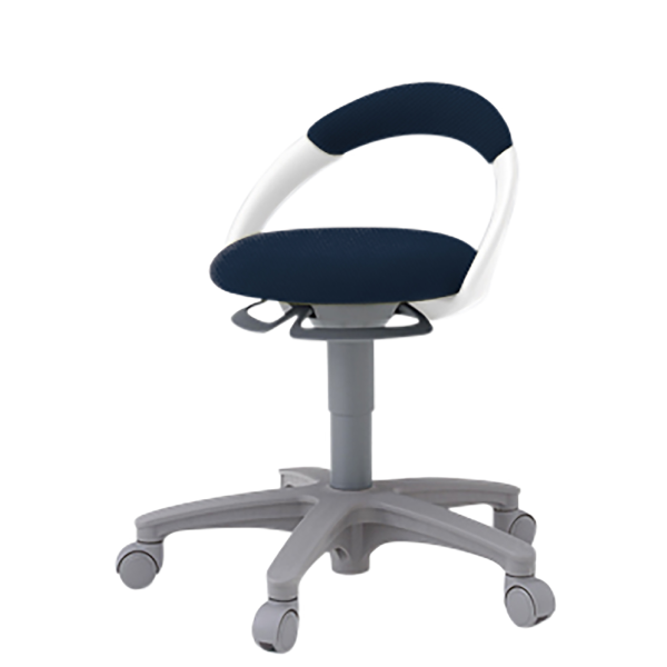 イトーキ 医療家具 サポートスツール 背付 キャスター付 布張り PCK-1100PV