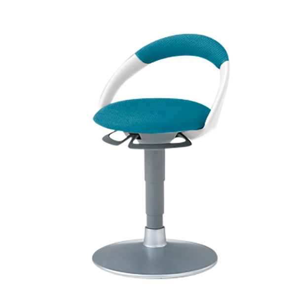 イトーキ 医療家具 サポートスツール 背付 円盤脚 布張り PCK-1107PV