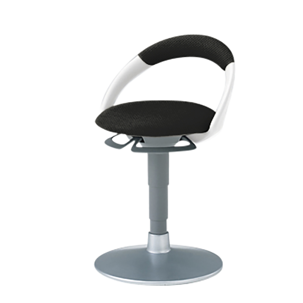 イトーキ 医療家具 サポートスツール 背付 円盤脚 布張り PCK-1107PV