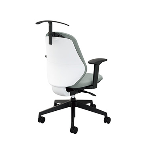 ナイキ トートバックチェア(Tote back) RBCE型 布張り ローバック ハンガー付 可動肘付 ホワイトボディ RBCE511FAH