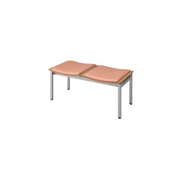 ナイキ ロビーシリーズ RC104型 ロビーチェアー 背なし ビニールレザー張り 2人掛 RC1042-AP