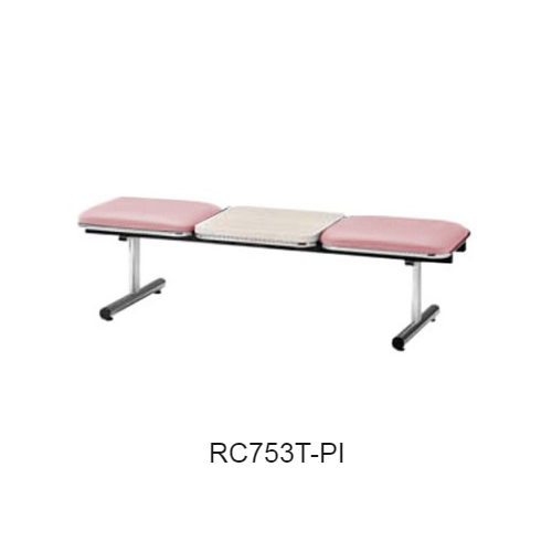 ナイキ ロビーチェア ロビーシリーズ75 2人掛 テーブル付 ビニールレザー張り W1510×D500×H410 RC753T