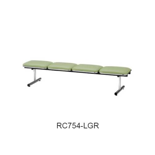 ナイキ ロビーチェア ロビーシリーズ75 4人掛 ビニールレザー張り W2015×D500×H410 RC754