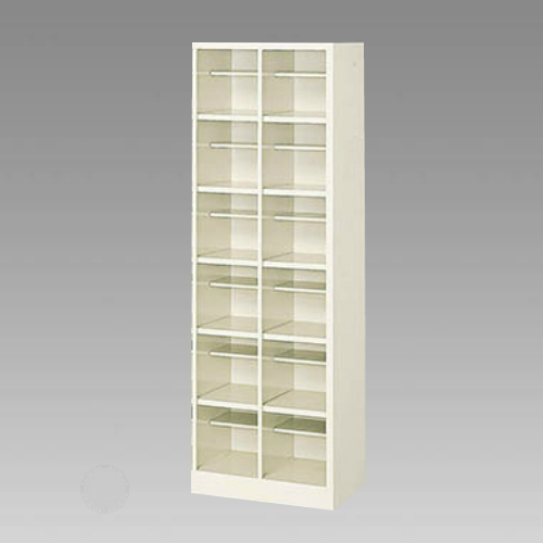 ナイキ シューズボックス オープンタイプ 中棚付 2列6段 12人用 セミホワイト SB26N-SH