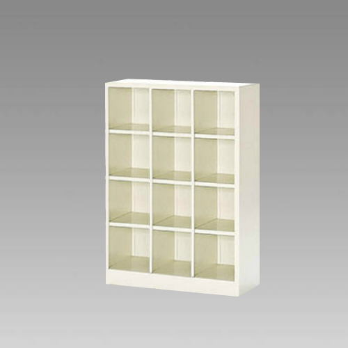 ナイキ シューズボックス オープンタイプ 中棚なし 3列4段 12人用 セミホワイト SB34-SH