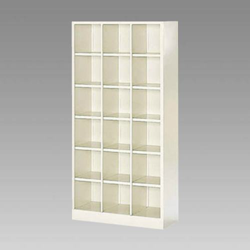 ナイキ シューズボックス オープンタイプ 中棚なし 3列6段 18人用 セミホワイト SB36-SH