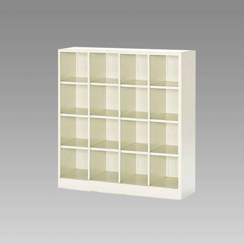 ナイキ シューズボックス オープンタイプ 中棚なし 4列4段 16人用 セミホワイト SB44-SH