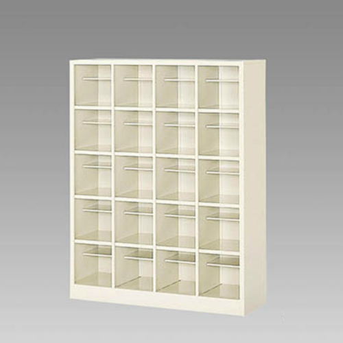 ナイキ シューズボックス オープンタイプ 中棚付 4列5段 20人用 セミホワイト SB45N-SH