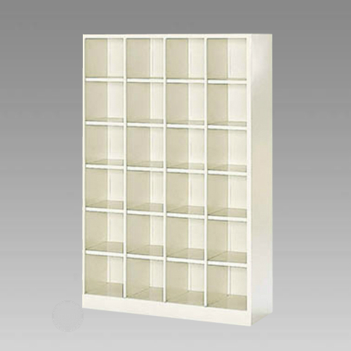 ナイキ シューズボックス オープンタイプ 中棚なし 4列6段 24人用 セミホワイト SB46-SH