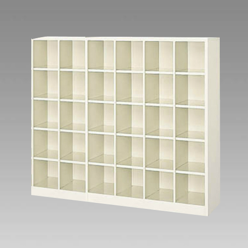 ナイキ シューズボックス オープンタイプ 中棚なし 6列5段 30人用 セミホワイト SB65-SH