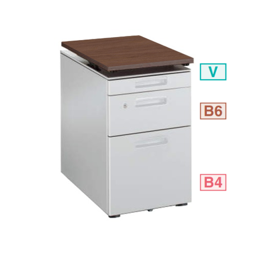 コクヨ GTワゴン 天板昇降ワゴン(V3) シリンダー錠 3段引き出しタイプ