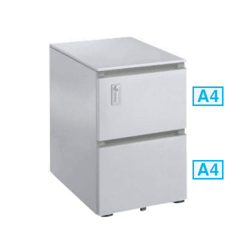 コクヨ GXワゴン 2段(A2) ダイヤル錠 引き出し付き 薄型自在キャスター付き SD-GX46DA2