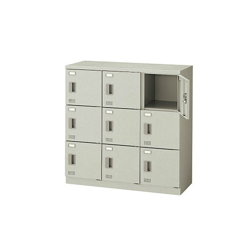 ナイキ スクールロッカー（扉付） 9人用 内筒交換錠 W900×D380×H900mm SL0909C-9-AW