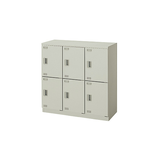 ナイキ スクールロッカー（扉付） 6人用 南京錠用 W900×D380×H900mm SL0909N-6-AW