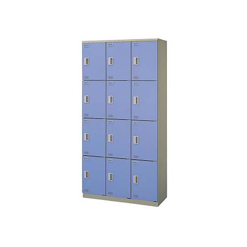 ナイキ スクールロッカー（扉付） 12人用 錠なし W900×D380×H1800mm SL0918S-12-AW/SL0918S-12-BL