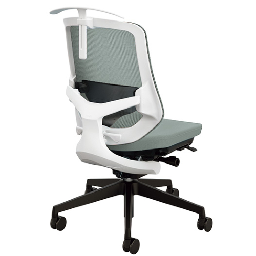 ナイキ セリフトチェア (Selift) (ホワイト) ミドルバック 布張り 肘なし ペルビックランバーサポート付・ハンガー付 SLEN512FHB