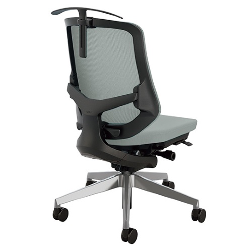 ナイキ セリフトチェア (Selift) (アルミ脚) ミドルバック 座布張り/背メッシュ張り 肘なし ハンガー付 SLENB512AFH