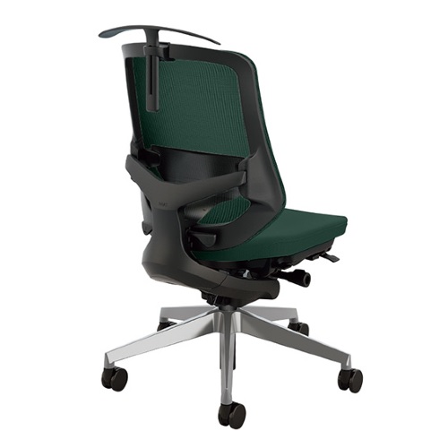 ナイキ セリフトチェア (アルミ脚) ミドルバック 座布/背メッシュ ペルビックランバーサポート付・ハンガー付 SLENB512AFHB