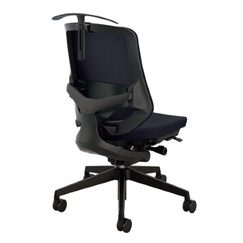 ナイキ セリフトチェア (Selift) (ブラック) ミドルバック 布張り 肘なし ペルビックランバーサポート付・ハンガー付 SLENB512FHB