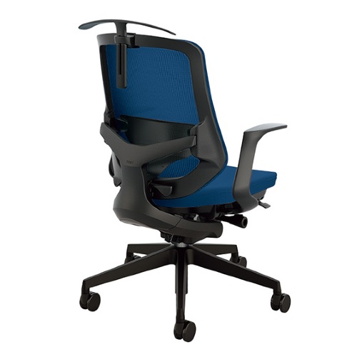 ナイキ セリフトチェア (Selift) (ブラック) ミドルバック 布張り 固定肘 ペルビックランバーサポート付・ハンガー付 SLENB513FHB