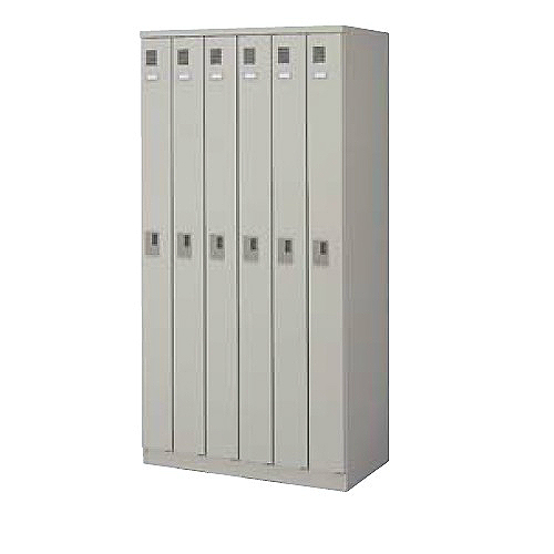 ナイキ SLK型ロッカー 6人用ロッカー (省スペース対応型) シリンダー錠タイプ W900×D515×H1790 SLK6S-AW
