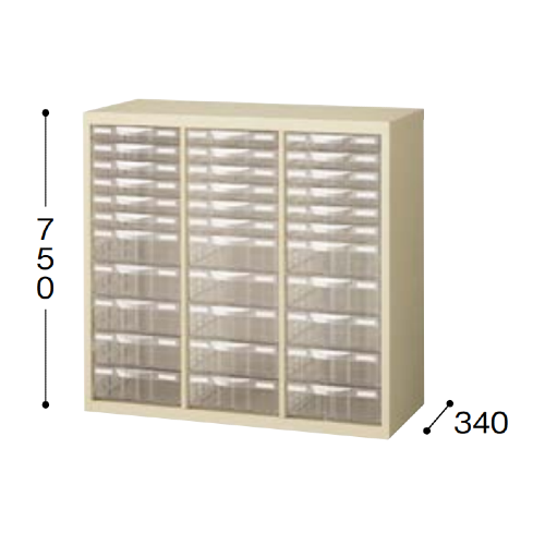 ナイキ パンフレットケース A4タイプ 上下コンビ3列 浅型6段/深型5段 W777×D340×H750mm SMC356LS-A4