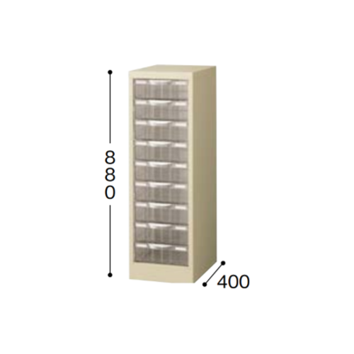 ナイキ パンフレットケース A4タイプ 1列深型9段 W277×D400×H880mm STD109L-A4