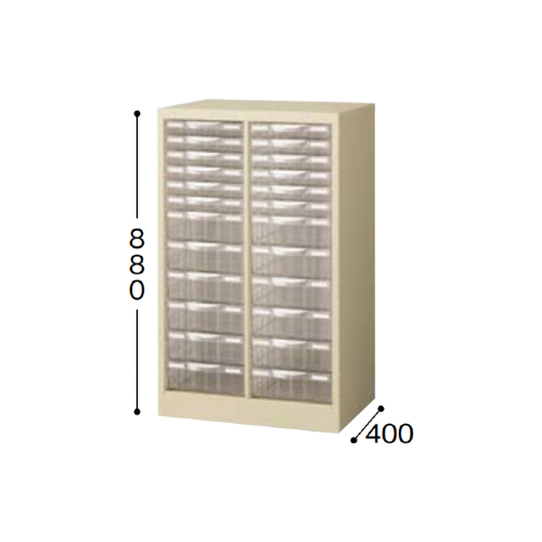 ナイキ パンフレットケース A4タイプ 上下コンビ2列 浅型6段/深型6段 W527×D400×H880mm STD266LS-A4