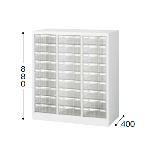 ナイキ パンフレットケース A4タイプ 3列深型9段 A4縦用 W777×D400×H880mm STD309L-A4-WH