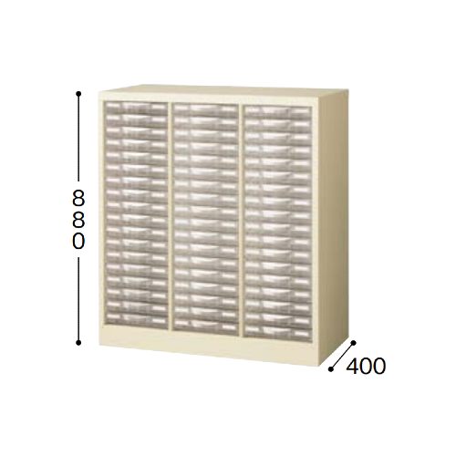 ナイキ パンフレットケース A4タイプ 3列浅型18段 W777×D400×H880mm STD318S-A4