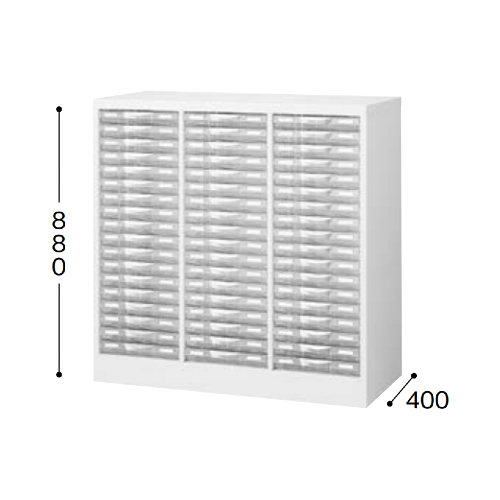 ナイキ パンフレットケース B4タイプ 3列 浅型18段 W880×D400×H880mm STD318S-B4-WH