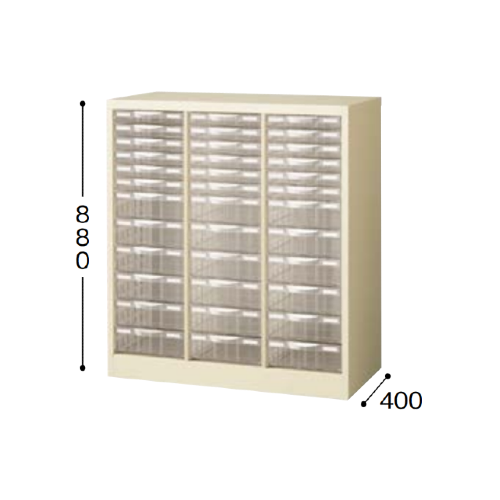 ナイキ パンフレットケース A4タイプ 上下コンビ3列 浅型6段/深型6段 W777×D400×H880mm STD366LS-A4