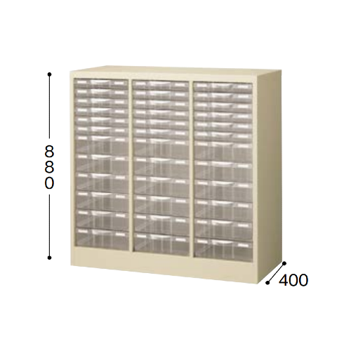 ナイキ パンフレットケース B4タイプ 上下コンビ3列 浅型6段/深型6段 W880×D400×H880mm STD366LS-B4