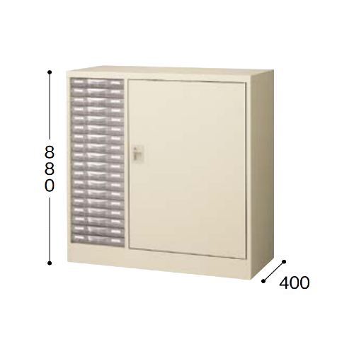 ナイキ パンフレットケース B4タイプ B4縦用浅型18段/コンビ書庫 W880×