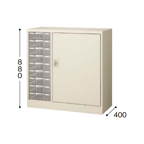 ナイキ パンフレットケース B4タイプ B4縦用深型9段/コンビ書庫 W880×D400×H880mm STDC9L-B4