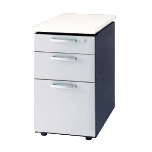 ナイキ ウエイク(テーブルシステムWK型) 脇デスク W400×D700×H700 シリンダー錠 WK047B-SVH/WK047B-SVS