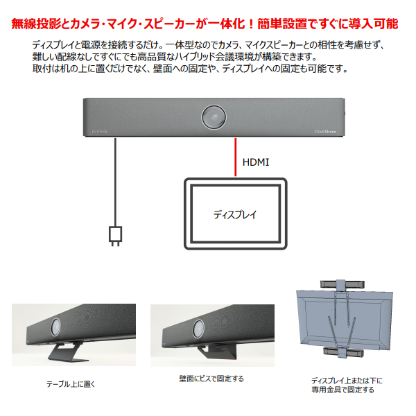 内田洋行(ウチダ) ClickShare Bar Pro（クリックシェアバー プロ