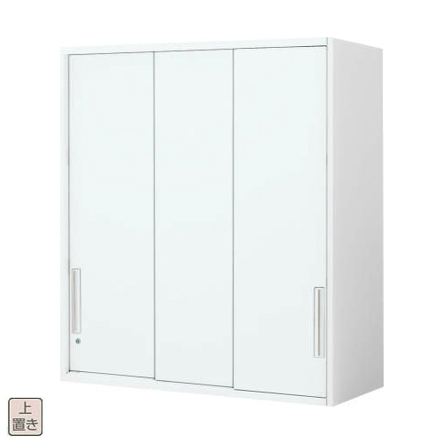 コクヨ エディア スタンダード 3枚引き違い 上置き書庫 W800×D400×H1050 BWU-HU358SSAWN